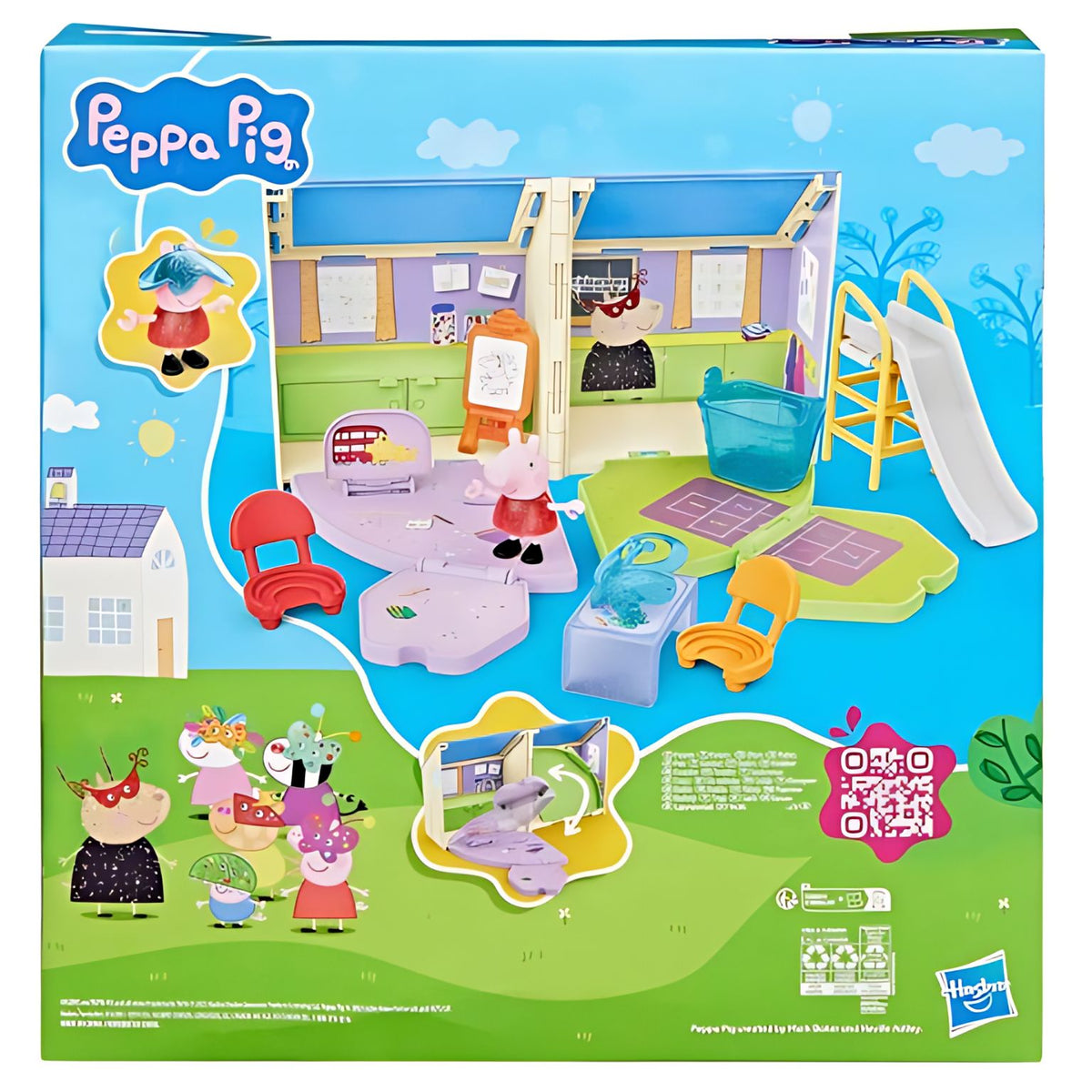 Otra vista de la Escuela de Peppa Pig plegable de Hasbro, modelo G0530