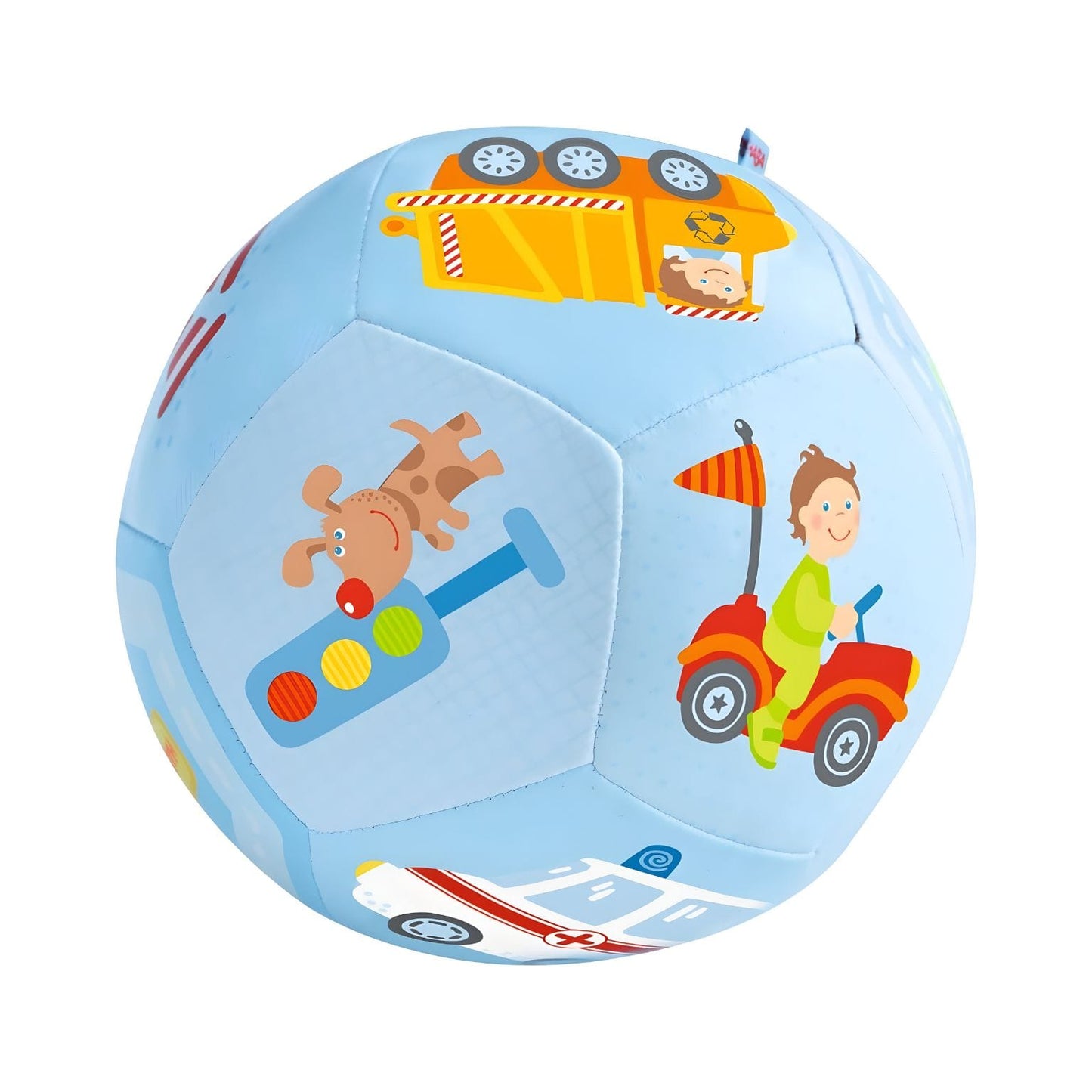 Bola de bebé Mundo dos veículos 14 cm outra perspetiva