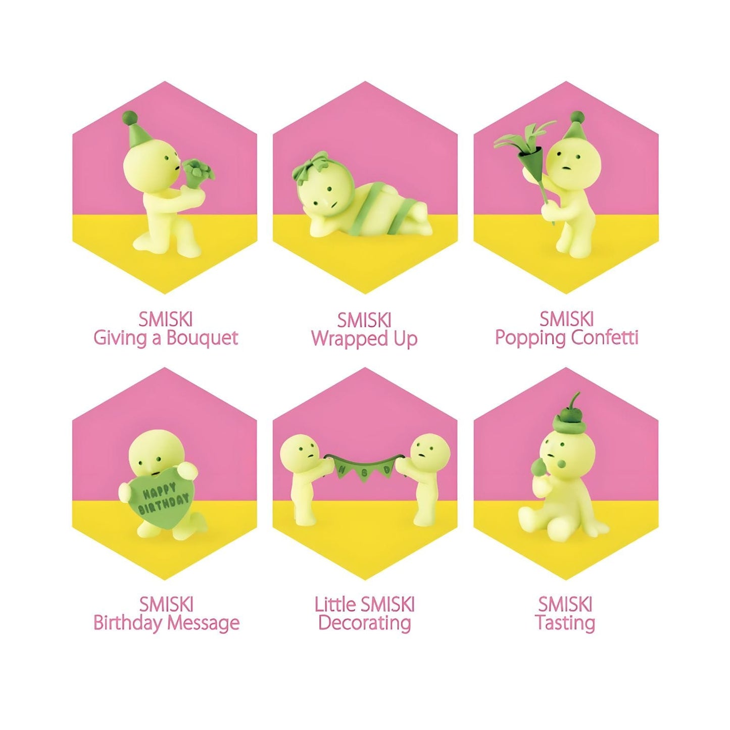 Blind box Smiski Birthday Series para coleção e presente