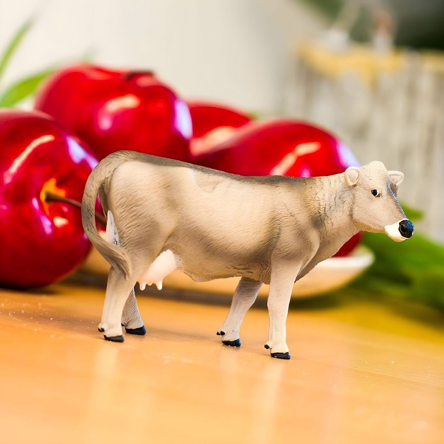 Animal de brinquedo Vaca marrom suíça