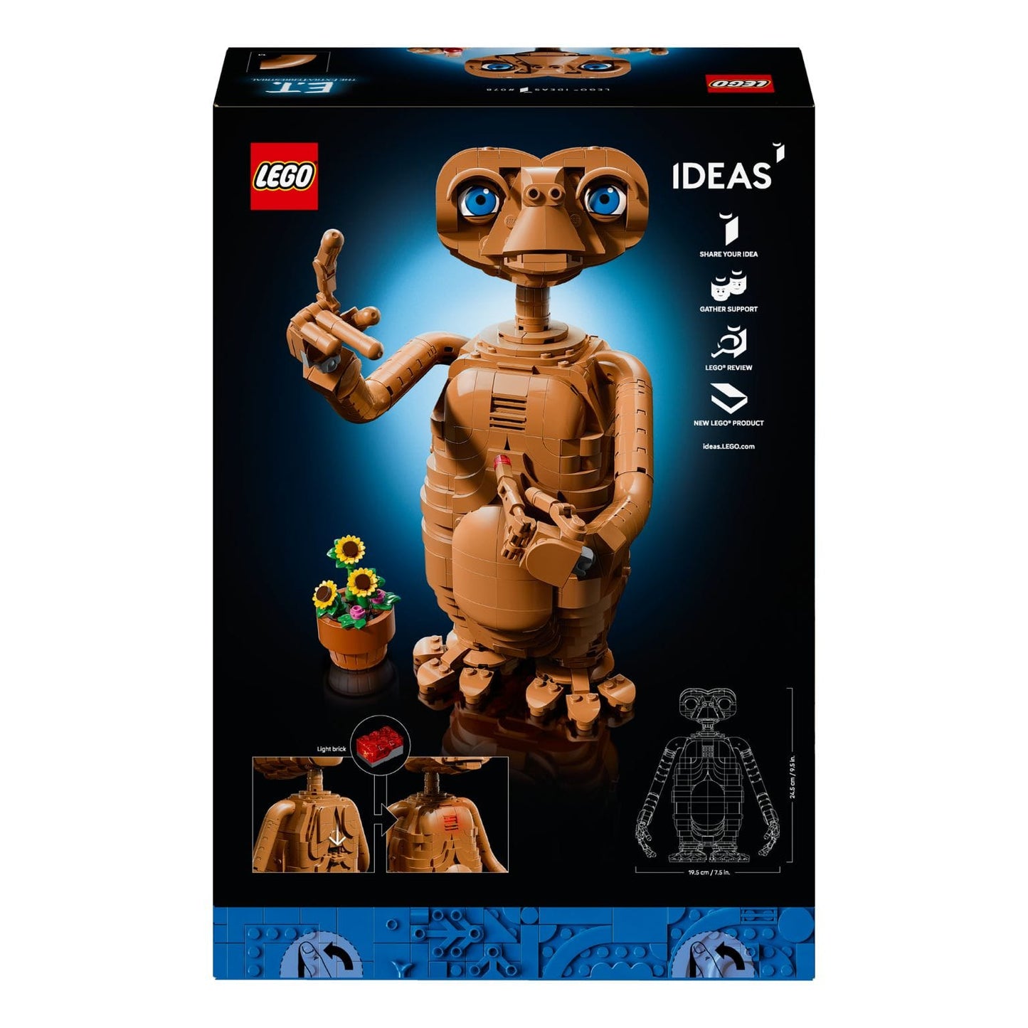 LEGO Ideas E.T. 21370 figura colecionável inspirada no filme