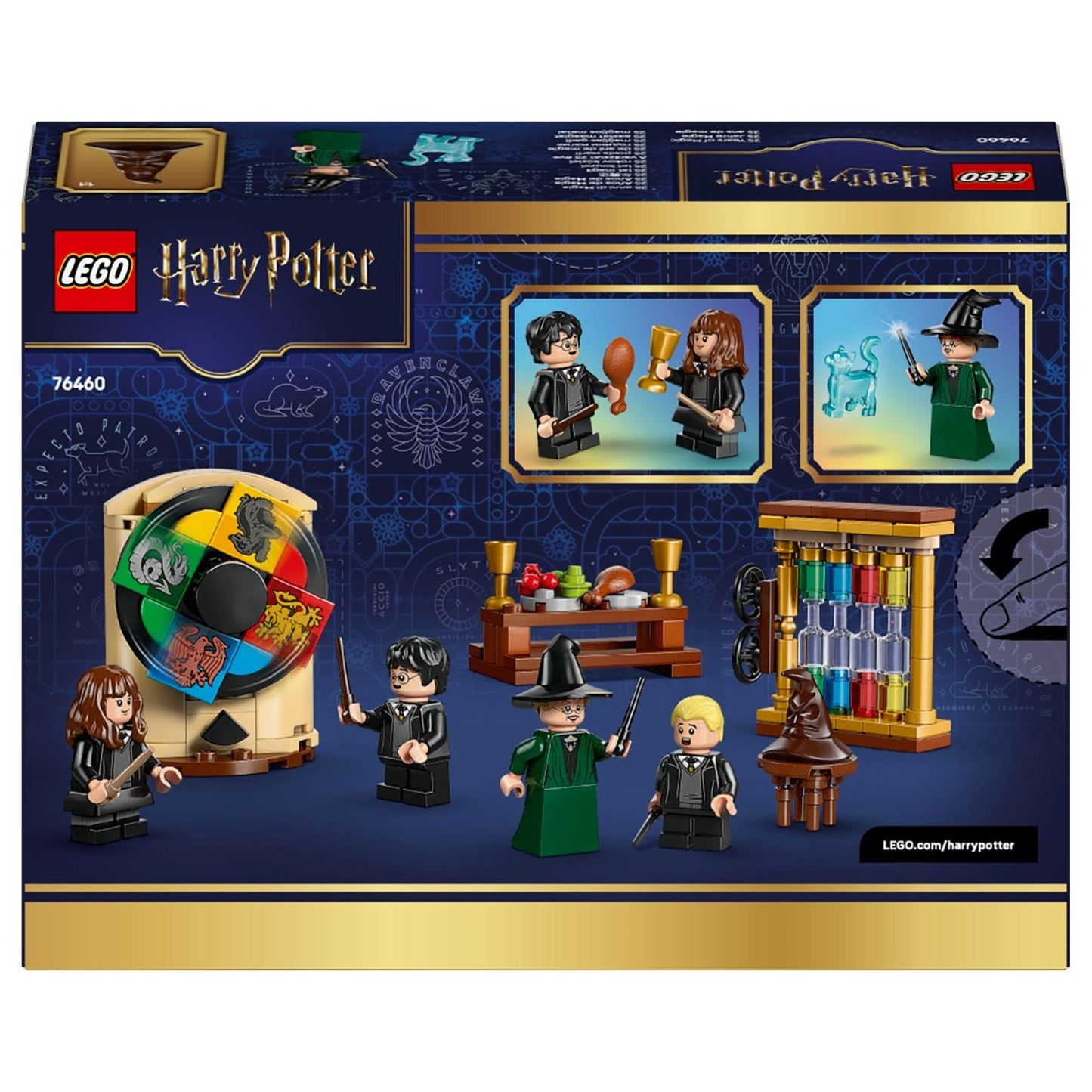 Lego Harry Potter Castelo de Hogwarts cerimónia do Chapéu Selecionador com personagens e acessórios de Hogwarts