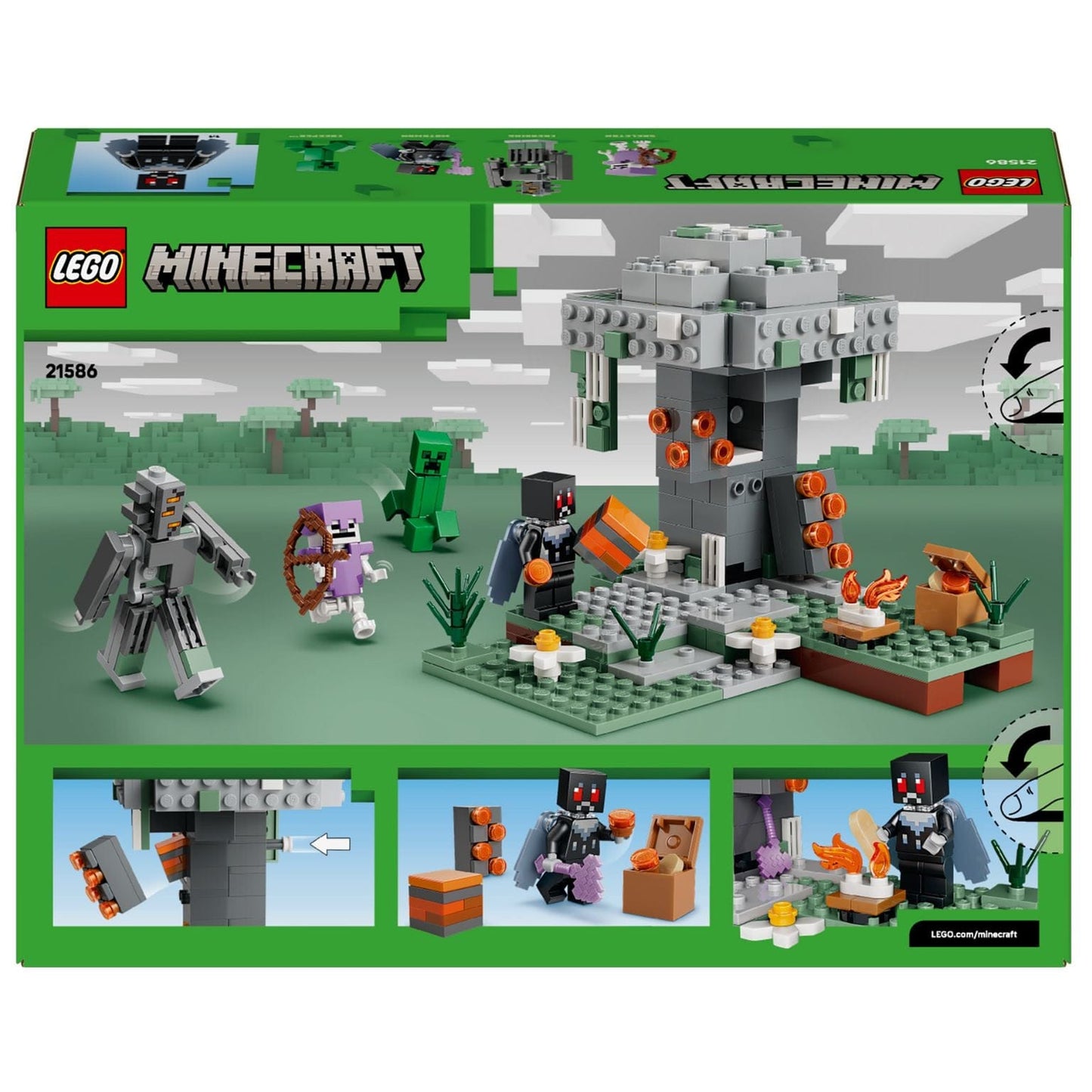 Lego Minecraft O Jardim Pálido set LEGO Minecraft com cenário para aventuras e brincadeira criativa