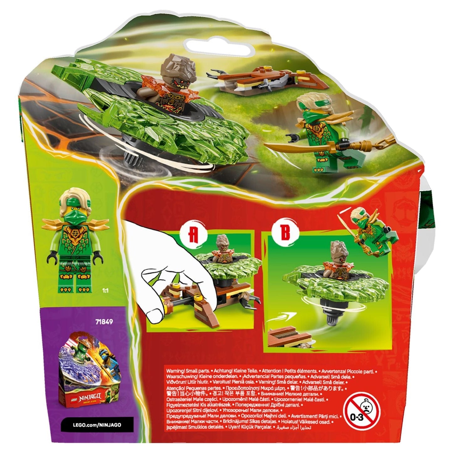 Lego Ninjago Lloyd contra Spinner de Monstro de Terra com Lloyd e monstro em duelo