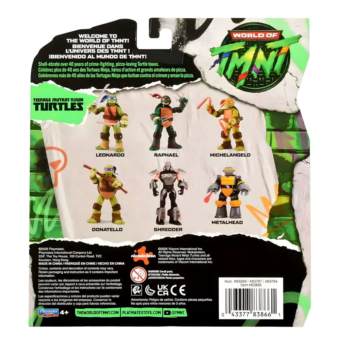 Figura de ação Shredder da coleção World of TMNT