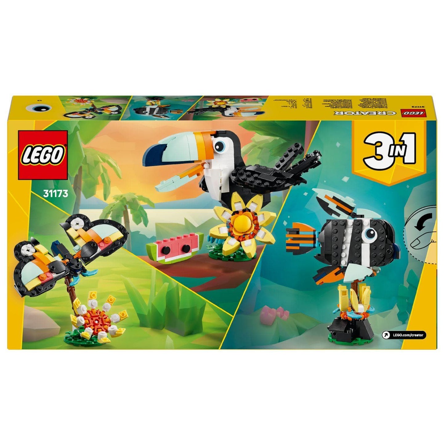Apresentamos Lego Creator - Animais Selvagens: Tucano Tropical com o SKU 663117325 recomendado para + 7 anos