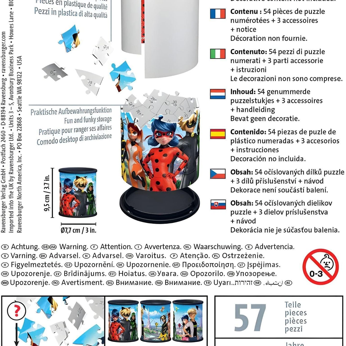 Apresentamos Puzzle 3D Ladybug com o SKU 861127822 recomendado para + 6 anos