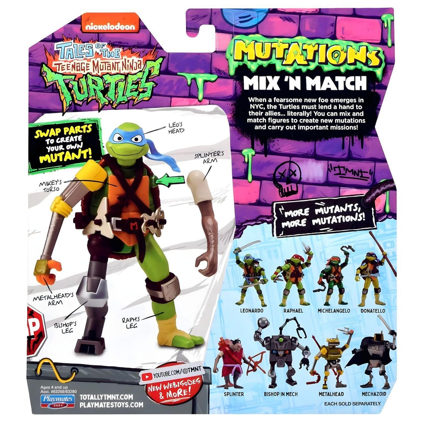 Apresentamos Tartarugas Ninja Mix n Match - Michelangelo com o SKU 234017425 recomendado para + 4 anos