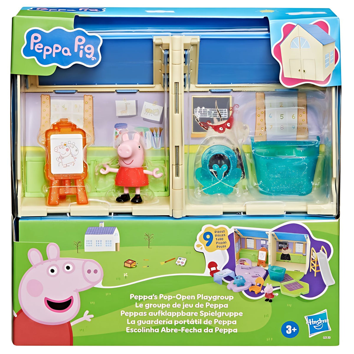 Imagen principal de la Escuela de Peppa Pig de Hasbro G0530, conjunto plegable con figura y accesorios