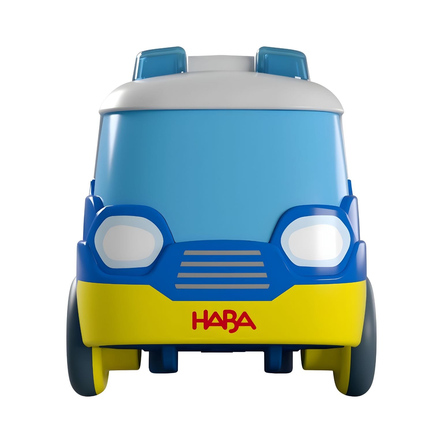 Autocarro da Polícia Azul de Fricção com detalhe visual do produto