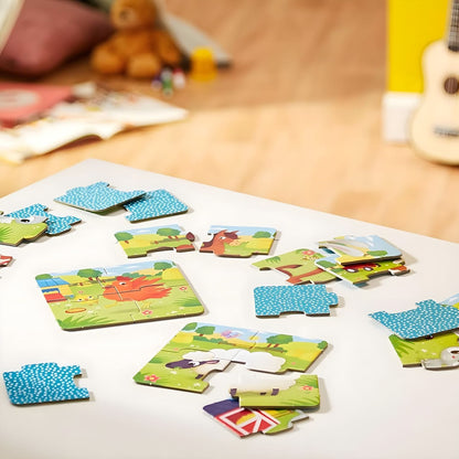 Baby Puzle La Granja de Lisciani con animales de granja de colores y piezas de encaje para bebé