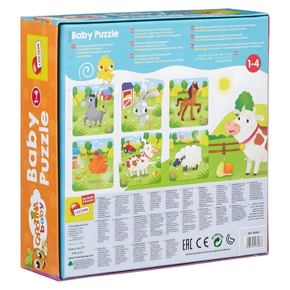 Baby Puzle La Granja de Lisciani con animales de granja de colores y piezas de encaje para bebé