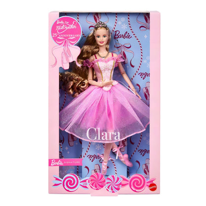 Muñeca de colección Barbie Signature Clara del 25.º aniversario de El Cascanueces, con vestido rosa de bailarina
