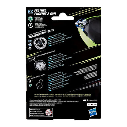 Peonza Beyblade Feather Phoenix 2-60NX para colección y juego