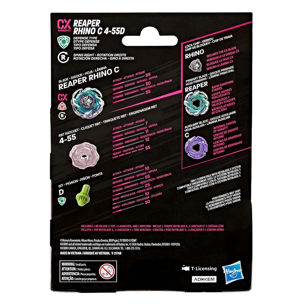 Set de iniciación Beyblade X Reaper Rhino C 4-55D — fotografía complementaria