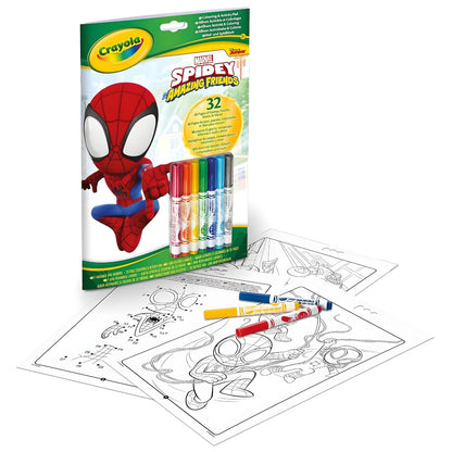 Bloc de actividades Spidey Amazing Friends de Crayola con páginas para colorear y rotuladores