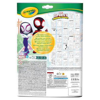 Bloc de actividades Spidey Amazing Friends de Crayola con páginas para colorear y rotuladores
