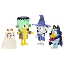 Vista do conjunto Bluey Dia de Halloween para brincadeiras de trick or treat