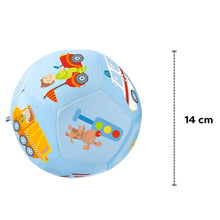 Bola de bebé Mundo dos veículos 14 cm vista lateral