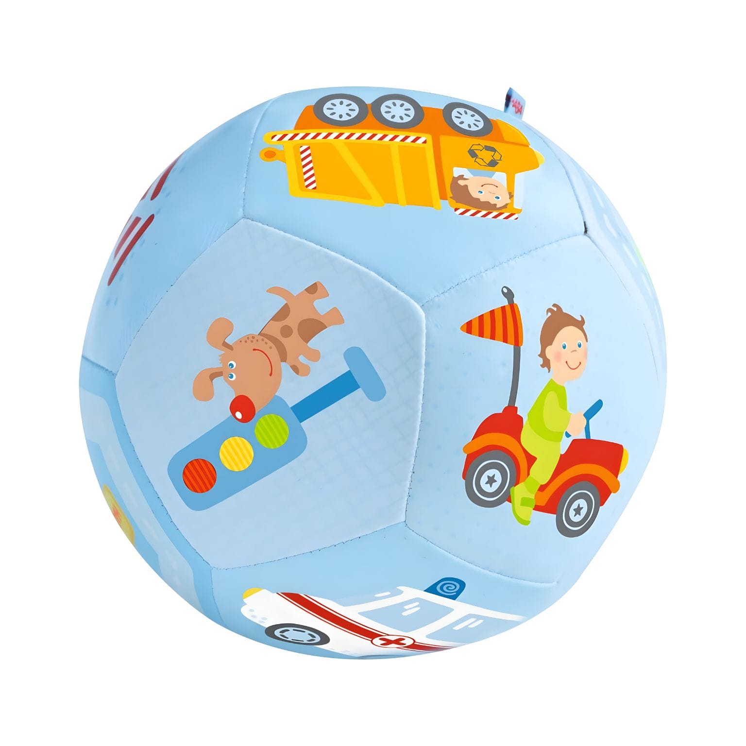 Bola de bebé Mundo dos veículos 14 cm vista principal
