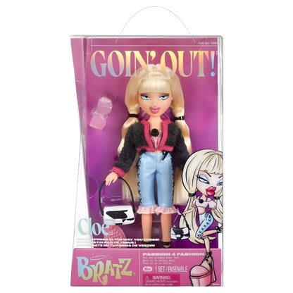 Muñeca Bratz Goin Out Cloe con look rosa y negro y accesorios