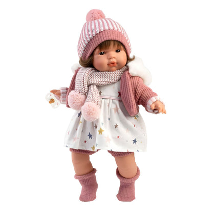 Muñeca Lola Llorona 38 cm con ropa suave y expresión tierna