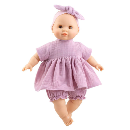 Muñeca Noemi de cuerpo blando de 36 cm para juegos de cuidado
