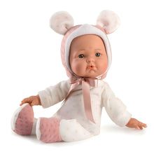 Boneca Mimi Rosa 36 cm com touca rosa e expressão meiga
