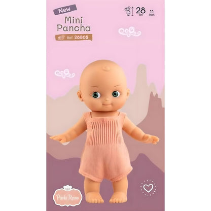 Muñeco Mini Panchas con pijama salmón para juegos de imitación y ternura