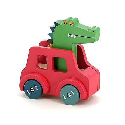 Juguete de cocodrilo con ruedas para niños que adoran los animales