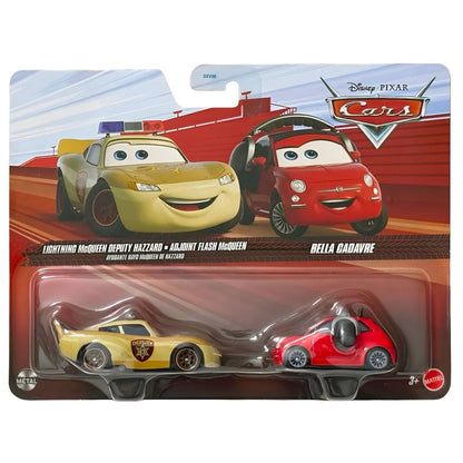 Cars Disney Rayo McQueen con Sheriff Hazzard y Bella Cadavre