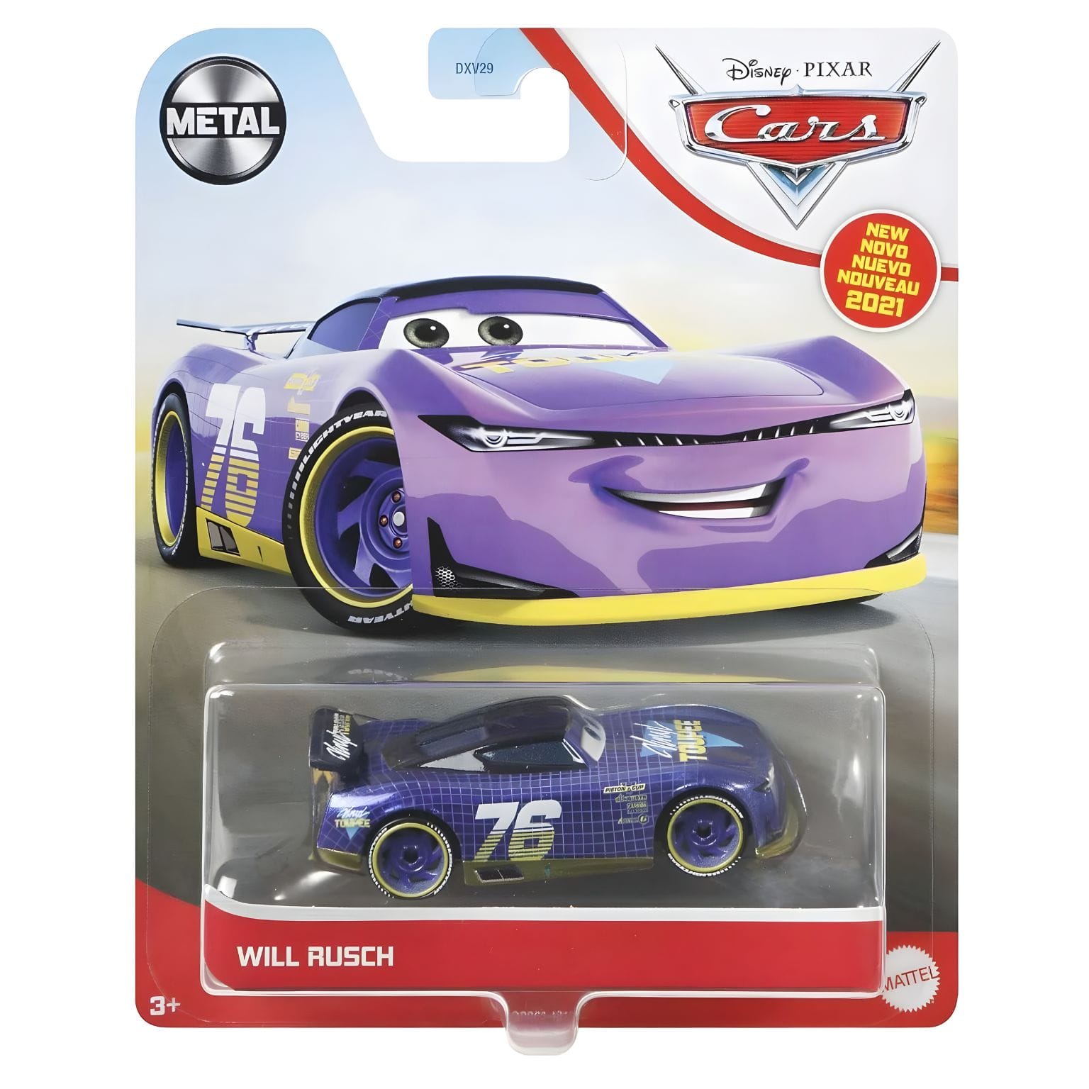 Cars Disney Will Rusch em embalagem para fãs Disney Pixar Cars