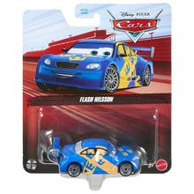 Cars Disney Flash Nilsson azul e amarelo da Mattel inspirado em corridas