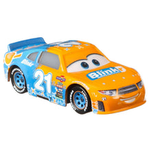 Carrinho Cars Disney Speedy Comet azul e laranja da Mattel