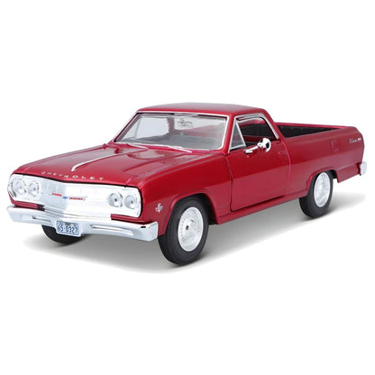 Chevrolet El Camino rojo 1965 1/24 Maisto miniatura clásica con puerta funcional