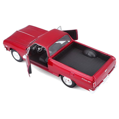Chevrolet El Camino rojo 1965 1/24 Maisto miniatura clásica con puerta funcional