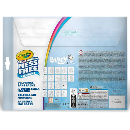 Colorear sin manchas de Bluey de Crayola con páginas para colorear y rotuladores para niños a partir de 3 años