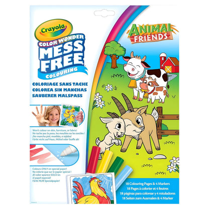Capa Crayola Color Wonder Animales de la Granja con vaca, cabra, ternera, granja y rotuladores