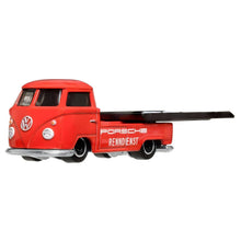 Conjunto Hot Wheels - Porsche Rennsport com carros Porsche e carrinha de assistência em embalagem premium