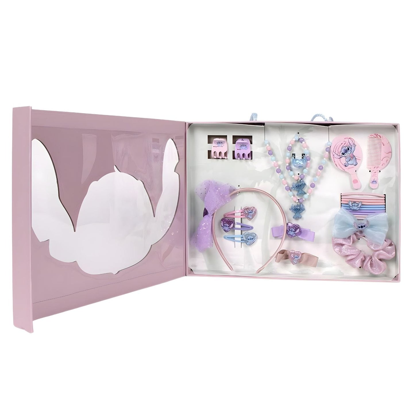 Detalhe do Conjunto de Beleza do Stitch para brincadeiras de faz de conta