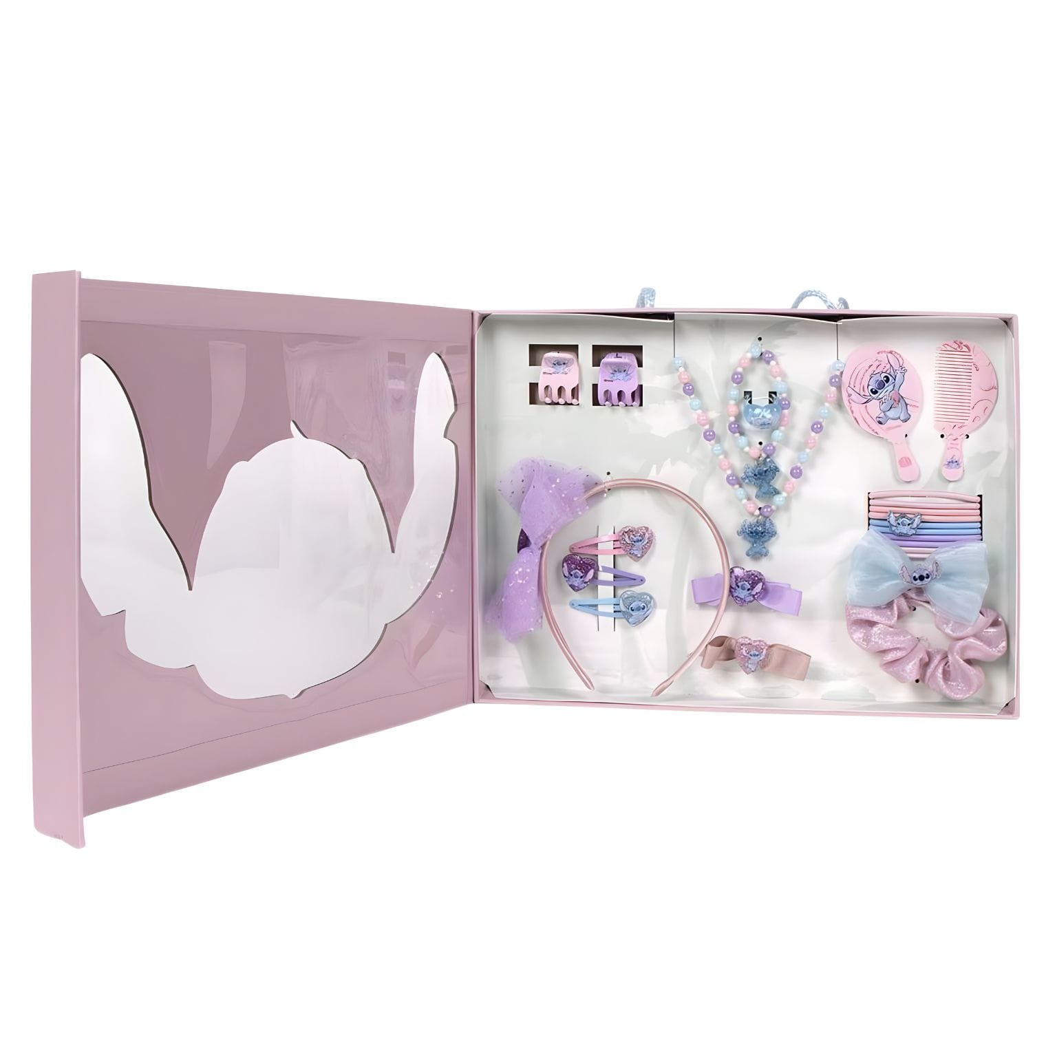 Detalhe do Conjunto de Beleza do Stitch para brincadeiras de faz de conta