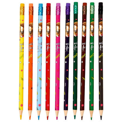 Conjunto de lápices de colores Caballos Spiegelburg con tema ecuestre y colores variados