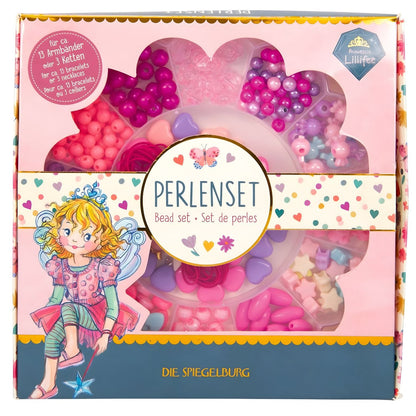 Conjunto de Perlas Princesa Lillifee con cuentas coloridas, corazones, flores, estrellas y pulseras infantiles creativas