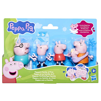 Embalaje del conjunto Familia de Peppa Pig con Bebé Evie, de Hasbro