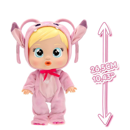 Cry Babies Loving Care Angel de pé, com indicação de 26,5 cm de altura
