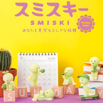 Smiski Sunday Series con poses de domingo y ocio