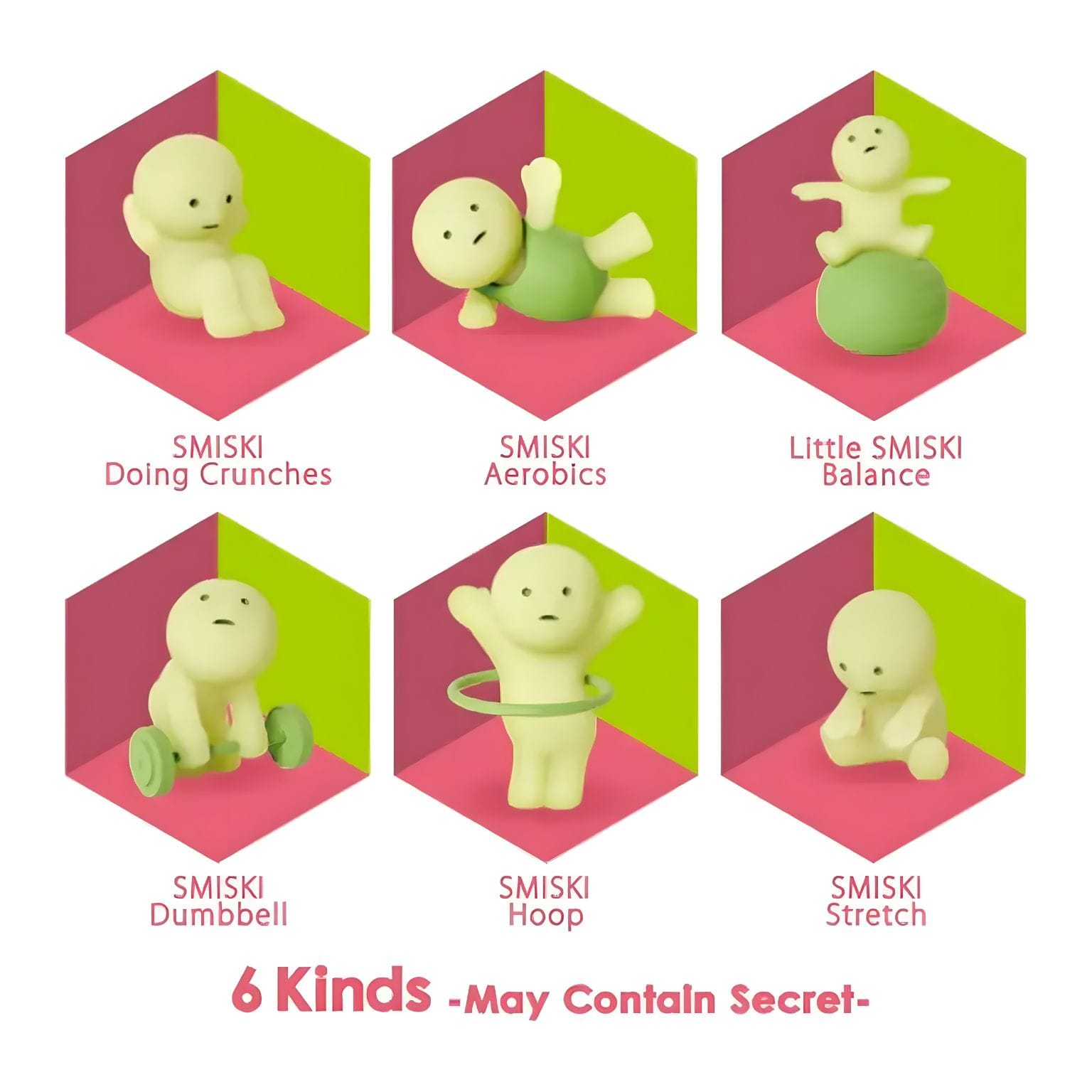 Blind box Figura Smiski Fazer exercício surpresa