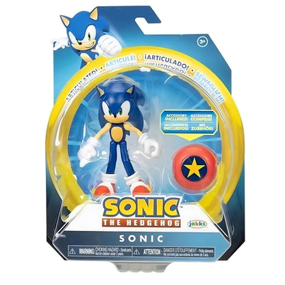 Figura Sonic The Hedgehog con Star Spring azul con zapatos rojos y accesorio rojo con estrella