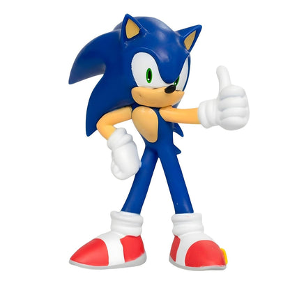 Figura Sonic con el pulgar hacia arriba de Comansi, muñeco azul con guantes blancos y zapatillas rojas