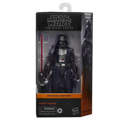 Figura Star Wars Darth Vader de Hasbro con capa negra y sable de luz rojo